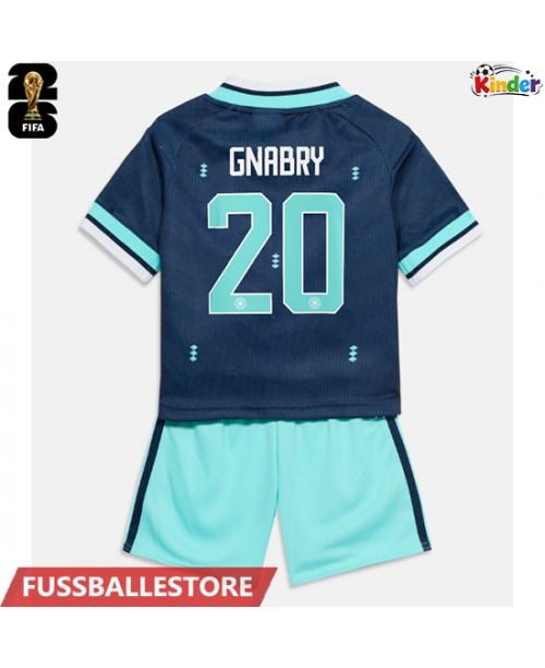 Günstige Deutschland Serge Gnabry #20 Auswärts Trikotsatzt Kinder WM 2026 Kurzarm (+ Kurze Hosen)